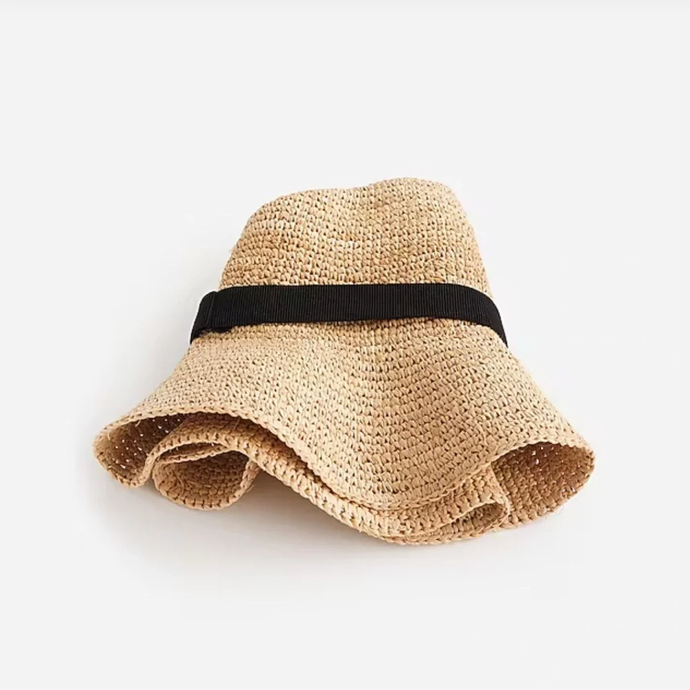 JCREW Wide-brim packable straw hat - Picture 2 of 7